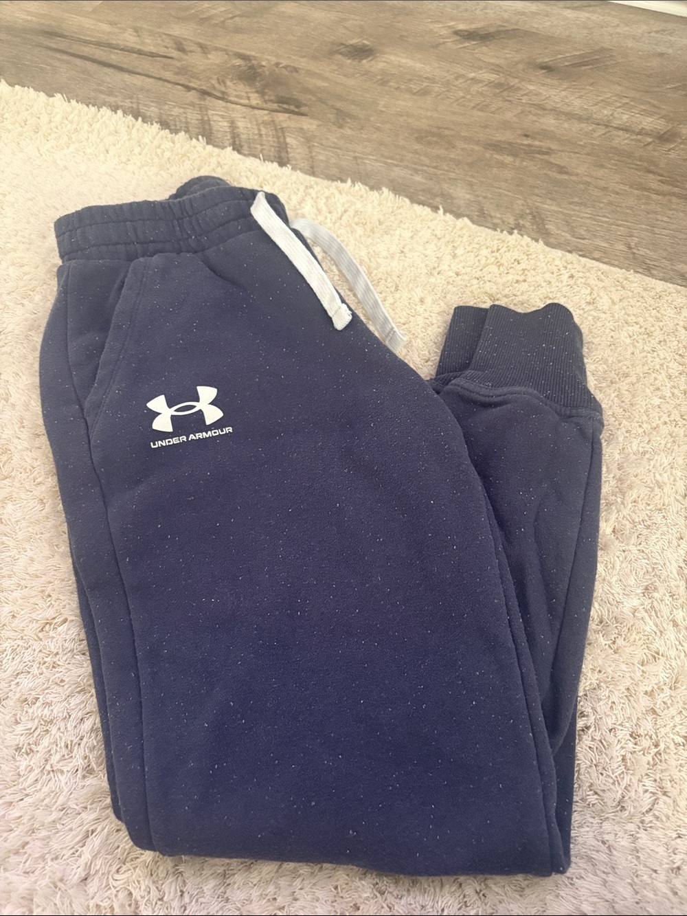 Under Armour Navy Jogger Sweatpants with White Logo